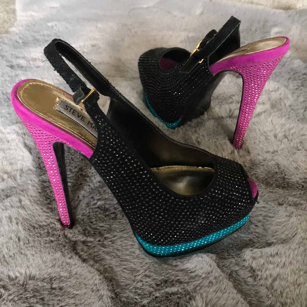 Studded Steve Madden ColorBlock Heels